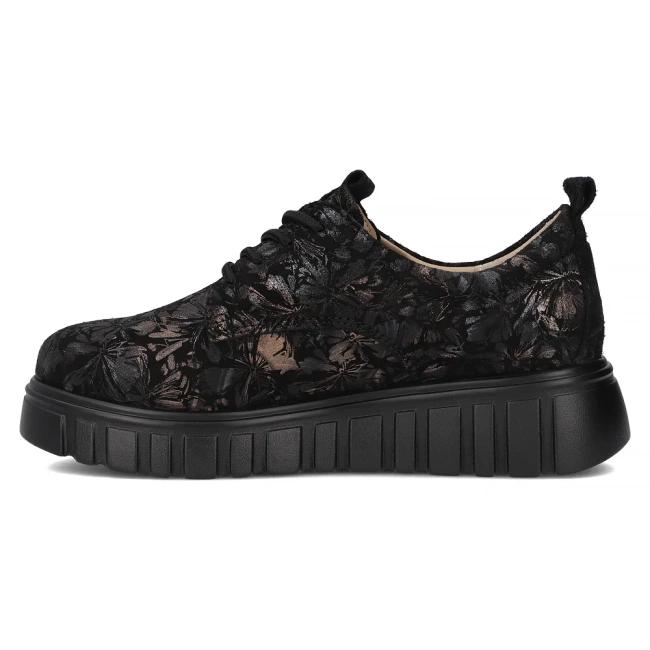 Skórzane sneakersy Filippo DP6846/25 BK FL czarne