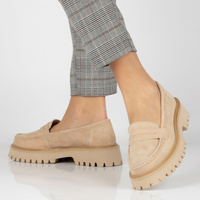 Leather shoes Filippo DP4586/23 BE beige