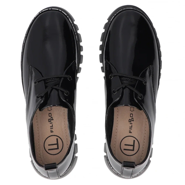 Leather sneakers Filippo DP6846/25 BK L black
