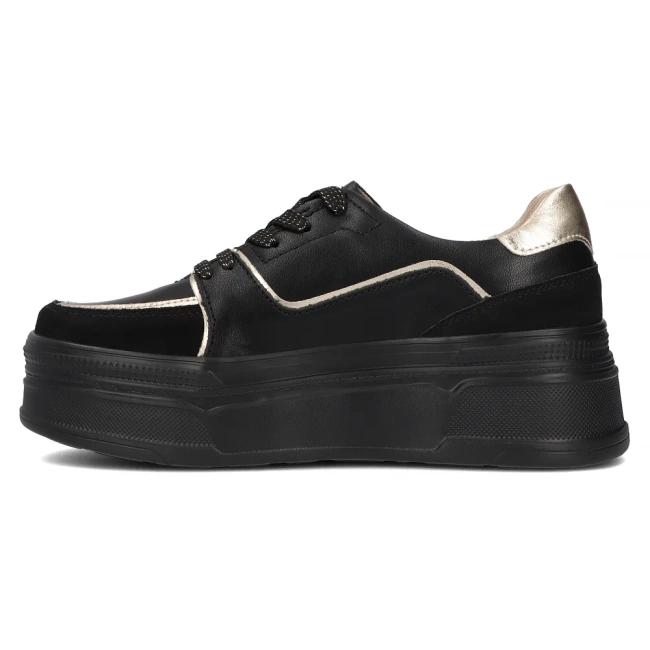 Leather sneakers Filippo DP6805/25 BK black