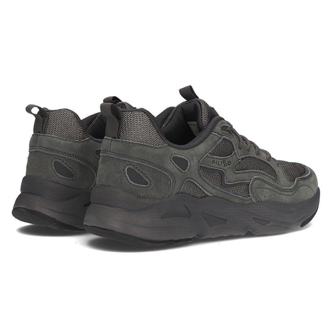 Skórzane Sneakersy Filippo MSP2116/21 GR szare