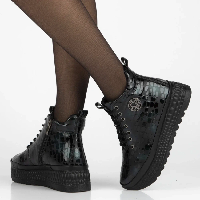 Leather ankle boots Filippo DBT7278/25 GE dark green