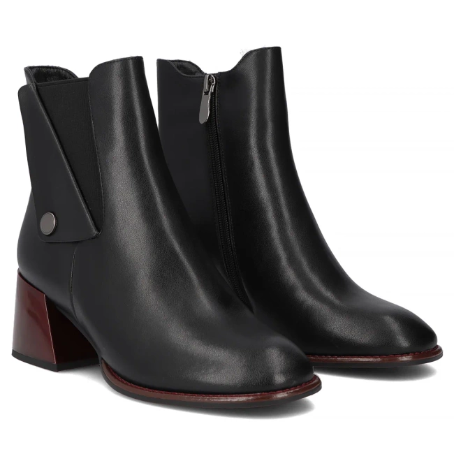 Leather ankle boots Filippo DBT7472/25 BK black