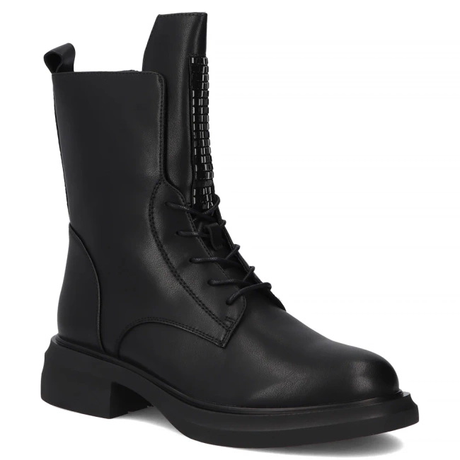 Leather ankle boots Filippo DBT7241/25 BK black