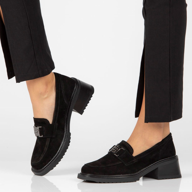 Leather shoes Filippo DP4145/23 BK black