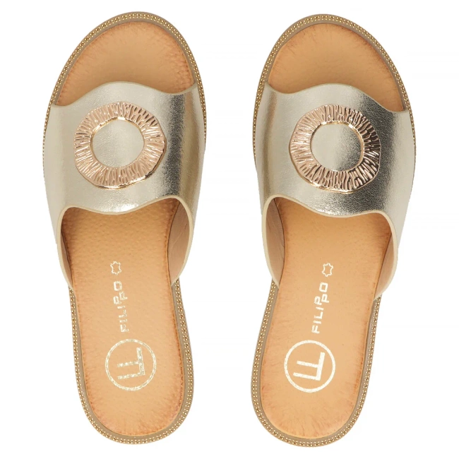 Klapki Filippo DK6906/25 GO złote