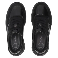 Skórzane sneakersy Filippo DP7124/25 BK czarne