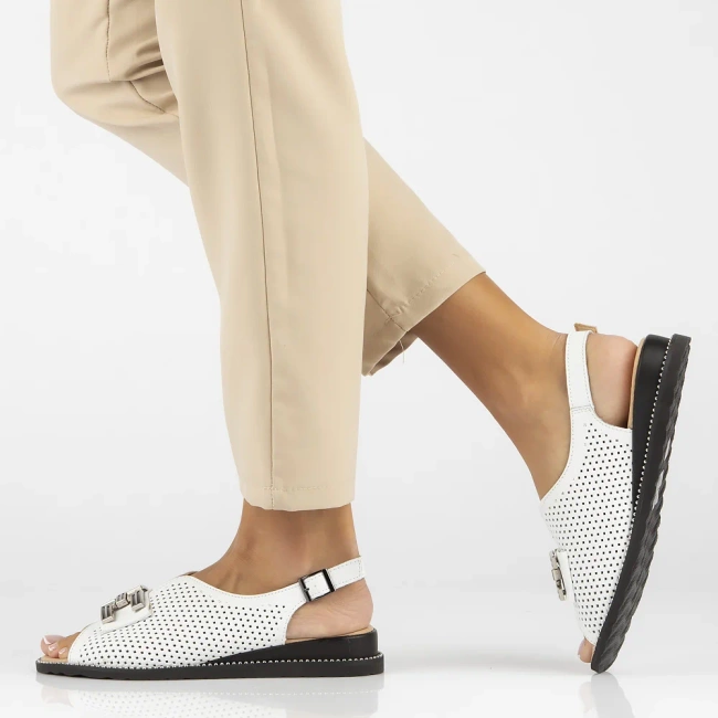 Leather sandals Filippo DS6032/25 WH white