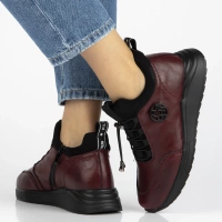 Leather ankle boots DBT7168/25 BG maroon