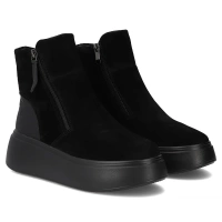 Leather ankle boots DBT7300/25 BK black