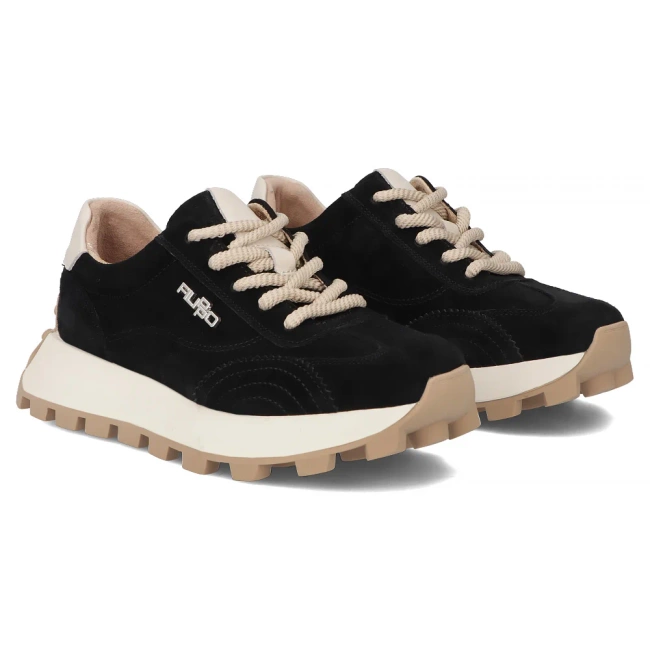 Leather sneakers Filippo DP7498/26 BK black