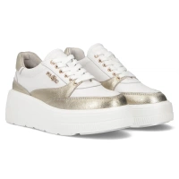 Leather sneakers Filippo DP6842/25 WH GO white gold