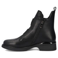 Skórzane botki Filippo DBT7219/25 BK czarne