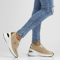 Skórzane Sneakersy Filippo DP3655/22 BE beżowe