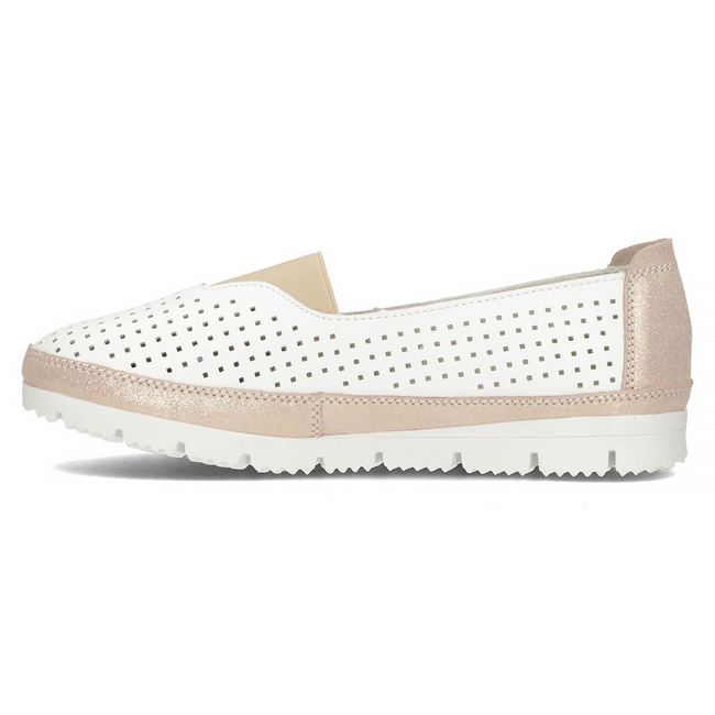 Skórzane półbuty Filippo DP4588/23 WH GO białe