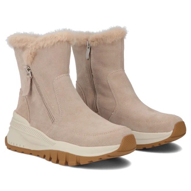 Leather ankle boots Filippo DBT7157/25 BE beige