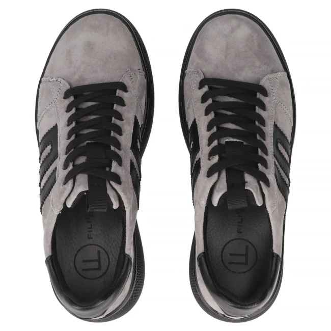 Leather sneakers Filippo DP7175/25 GR grey