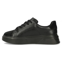 Leather sneakers Filippo DP6118/24 BK black