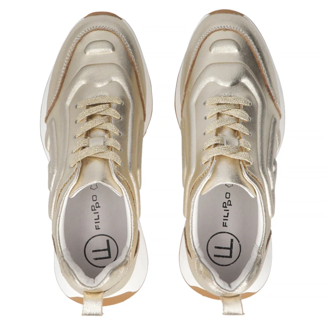 Leather sneakers Filippo DP6859/25 GO gold