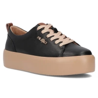 Leather sneakers Filippo DP6117/25 BK BE black-beige