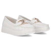 Skórzane mokasyny Filippo DP6827/25 WH białe