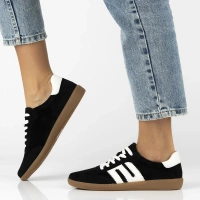 Skórzane sneakersy Filippo DP7492/25 BK czarne