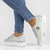 Leather shoes FILIPPO DP3506/22 SI silver