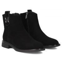 Skórzane botki Filippo DBT7379/25 BK czarne