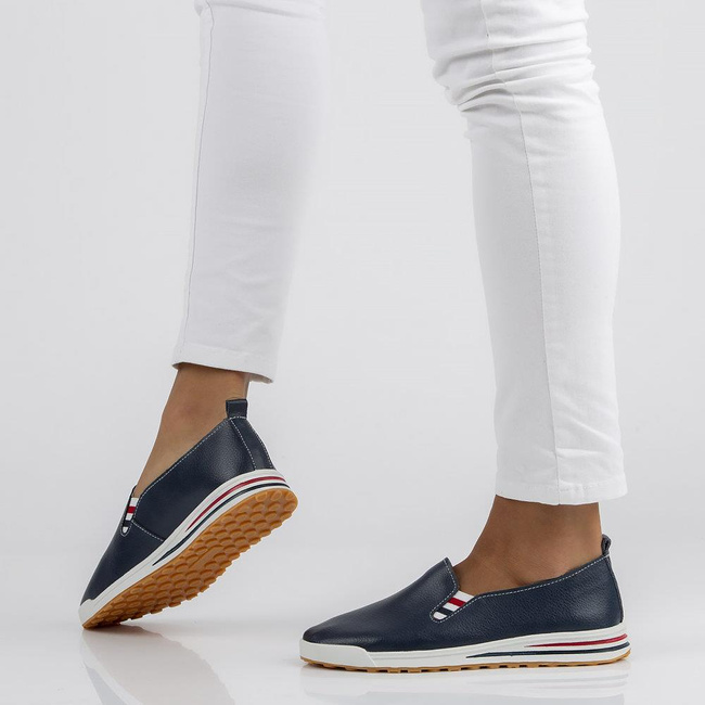 Leather shoes Filippo DP3510/22 NV navy blue