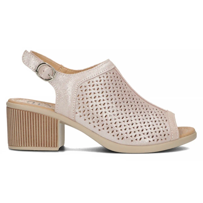 Skórzane sandały Filippo DS4475/24 PI różowe