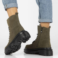 Leather boots Filippo DBT4207/22 GE green