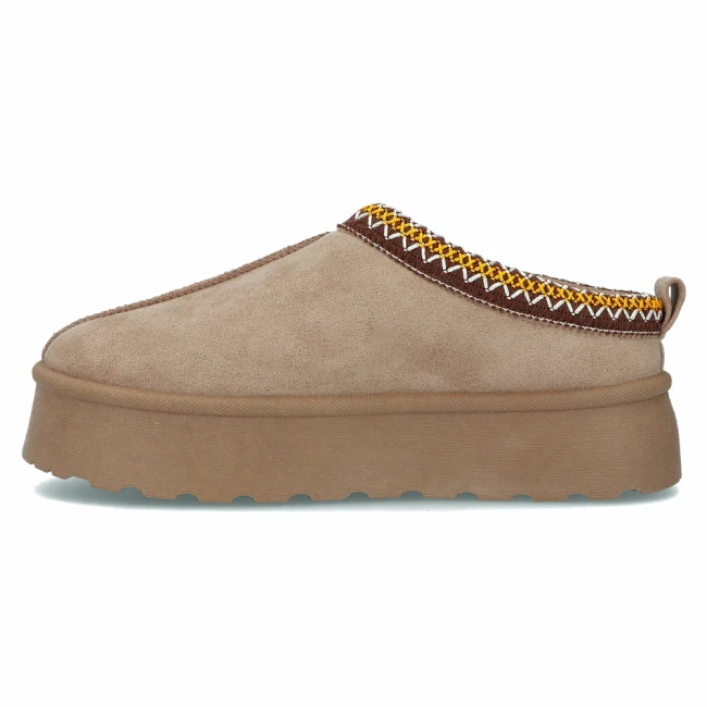 Fur slippers Filippo DK6662/24 BE beige