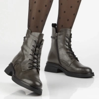 Leather ankle boots Filippo DBT7453/25 GR grey