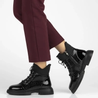 Skórzane botki Filippo DBT7295/25 BK czarne