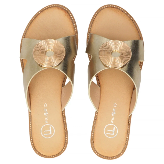 Klapki Filippo DK6923/25 GO złote