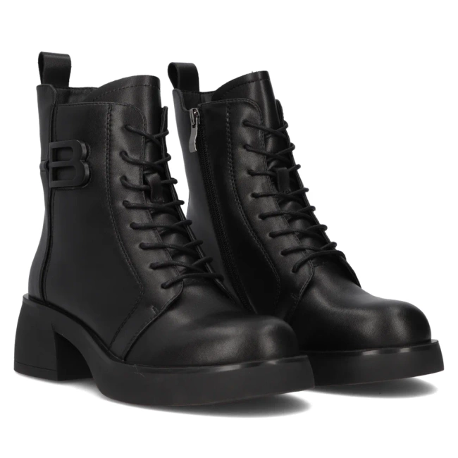 Leather ankle boots DBT6550/24 BK black