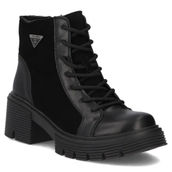 Leather ankle boots Filippo DBT6495/25 BK black