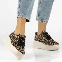 Leather sneakers Filippo DP6795/25 LEO leopard