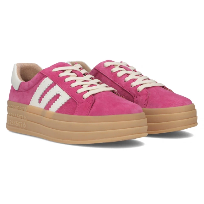 Skórzane sneakersy Filippo DP6744/25 FH różowe