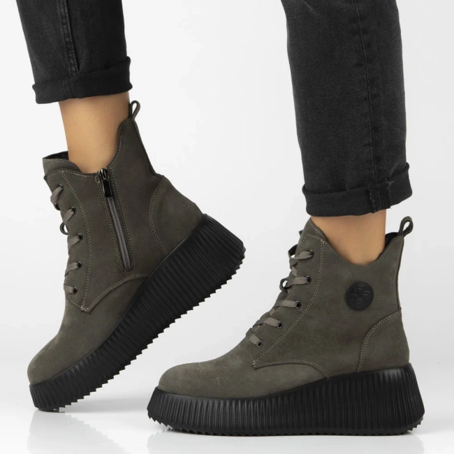 Leather ankle boots Filippo DBT7288/25 GR grey