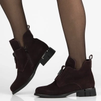 Leather ankle boots DBT7244/25 BG maroon