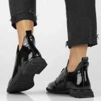 Skórzane botki Filippo DBT4763/25 BK czarne