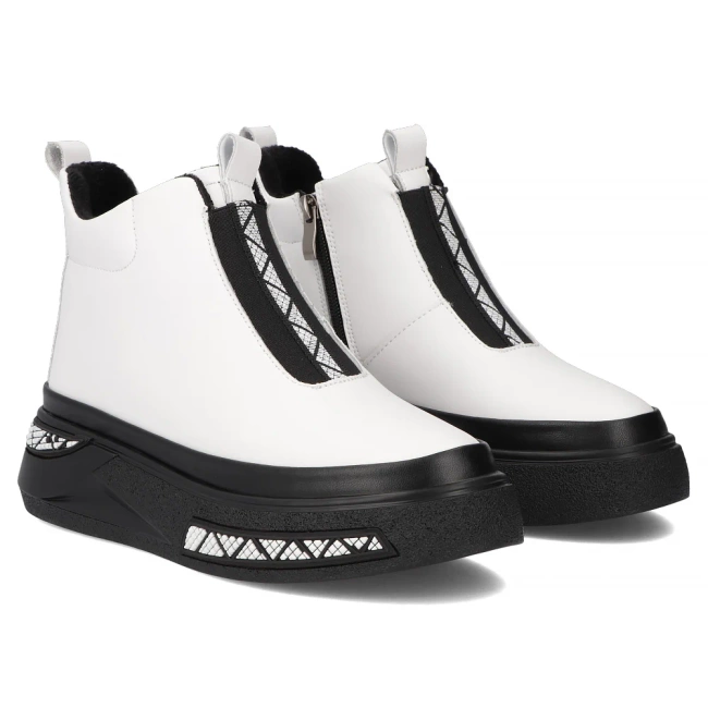 Leather ankle boots Filippo DBT7277/25 WH white