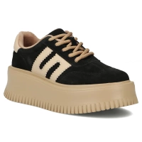 Skórzane sneakersy Filippo DP7111/25 BK czarne