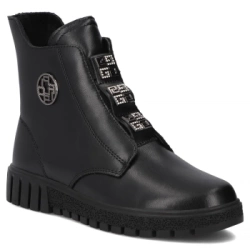 Skórzane botki Filippo DBT6360/25 BK czarne