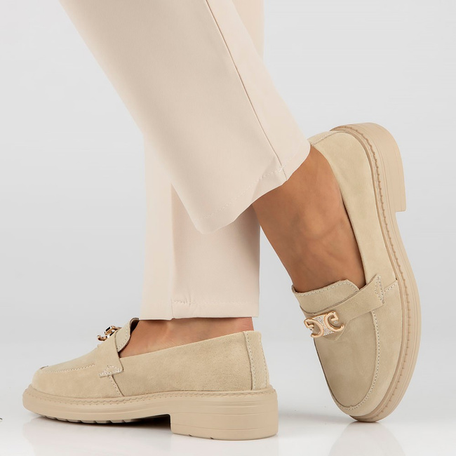 Leather shoes Filippo DP4523/23 BE GO beige