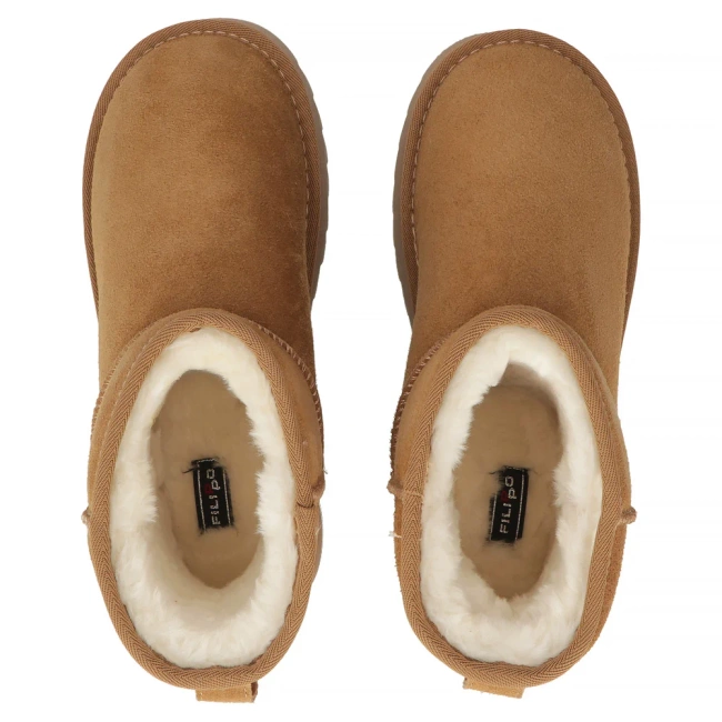 Leather snow boots Filippo DBT7329/25 CA brown