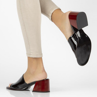 Leather slippers Filippo DK3722/22 BK black