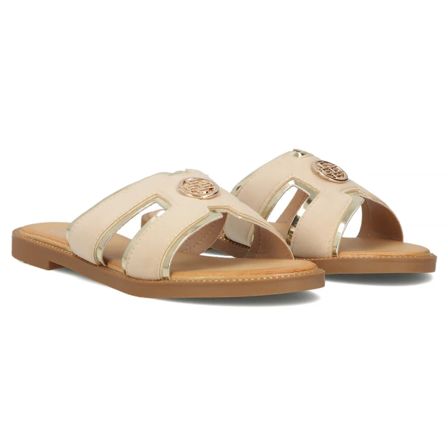 Klapki Filippo DK6921/25 BE beżowe