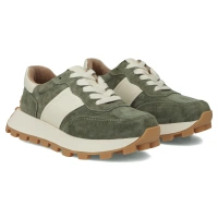Skórzane sneakersy Filippo DP7112/26 KH khaki